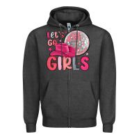 Charcoal Heather let s go girls Zipper Hoodie - MaliasSmallBusiness