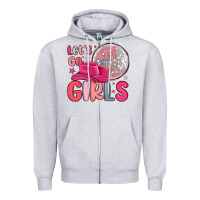 Heather Grey let s go girls Zipper Hoodie - MaliasSmallBusiness