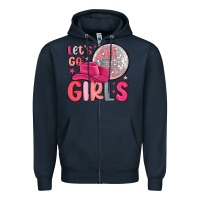 Navy let s go girls Zipper Hoodie - MaliasSmallBusiness