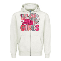 Oatmeal Heather let s go girls Zipper Hoodie - MaliasSmallBusiness