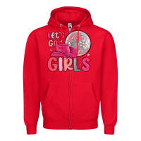 Red let s go girls Zipper Hoodie - MaliasSmallBusiness