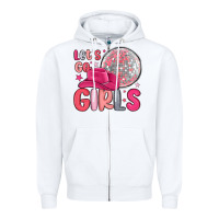 White let s go girls Zipper Hoodie - MaliasSmallBusiness