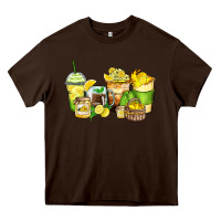 Chocolate Brown lemon farm fresh coffee cups Heavy Core Tee - Zillion Design Studio