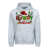 Heather Grey howdy christmas cowboy hat Urban Hoodie - CowGirlArtShop