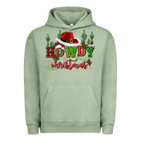 Pigment Oil Green howdy christmas cowboy hat Urban Hoodie - CowGirlArtShop