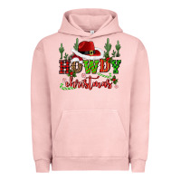 Pigment Salmon howdy christmas cowboy hat Urban Hoodie - CowGirlArtShop