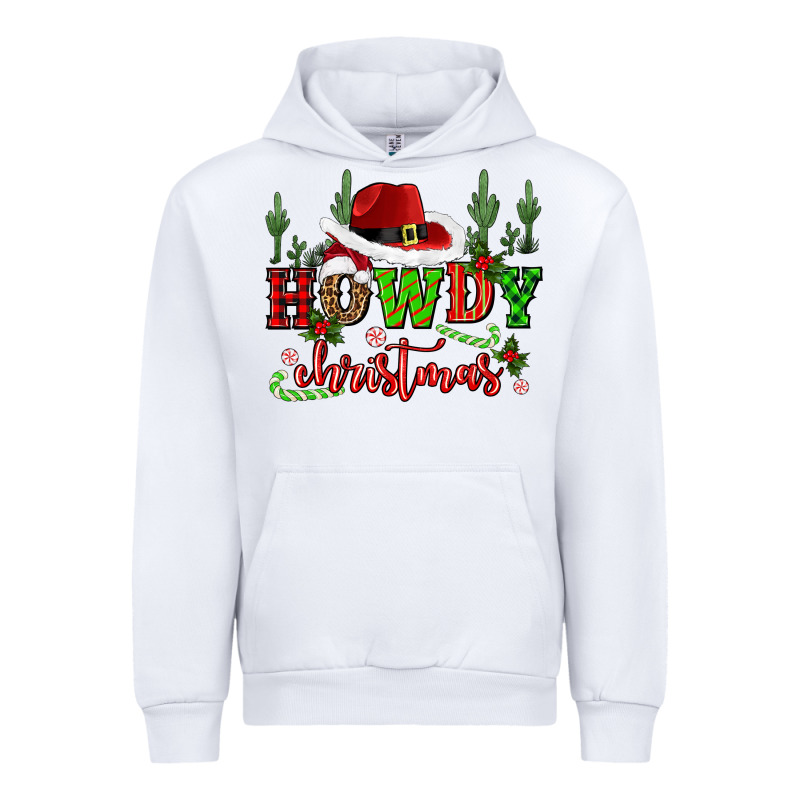 Howdy Christmas Cowboy Hat Urban Hoodie by CowGirlArtShop | Teevron