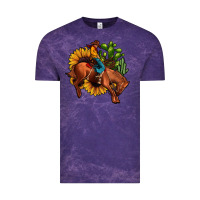 Cloud Purple rodeo cowboy sunflower cactus Vintage Tee - JahusDesignShop