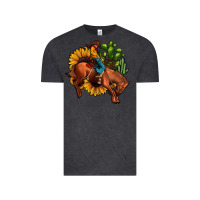 Vintage Black rodeo cowboy sunflower cactus Vintage Tee - JahusDesignShop