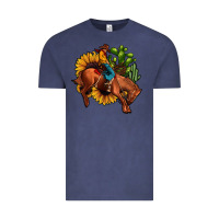 Vintage Denim rodeo cowboy sunflower cactus Vintage Tee - JahusDesignShop