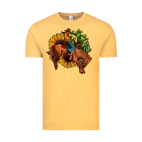 Vintage Mustard rodeo cowboy sunflower cactus Vintage Tee - JahusDesignShop