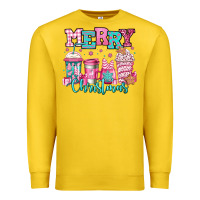 Lemon merry christmas pink coffee cups Premium Sweatshirt - Jasminsmagicworld