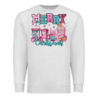 Oatmeal Heather merry christmas pink coffee cups Premium Sweatshirt - Jasminsmagicworld
