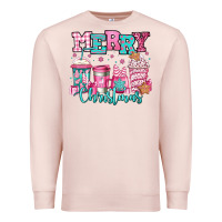 Pale Pink merry christmas pink coffee cups Premium Sweatshirt - Jasminsmagicworld
