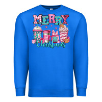 True Royal merry christmas pink coffee cups Premium Sweatshirt - Jasminsmagicworld