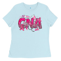 Baby Blue breast cancer cna certified nursing assistant Ladies Tee - JahusDesignShop