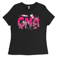Black breast cancer cna certified nursing assistant Ladies Tee - JahusDesignShop