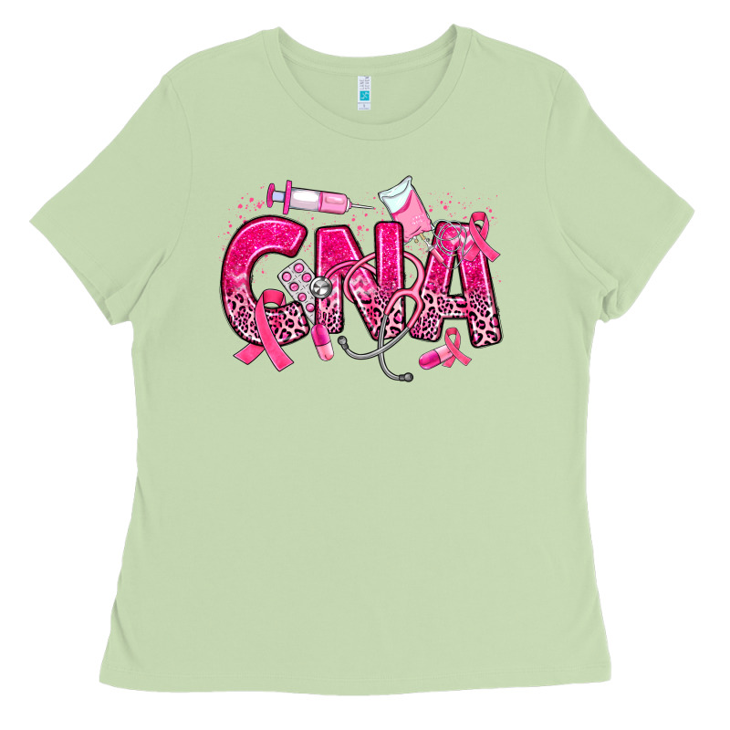 Breast Cancer Cna Certified Nursing Assistant Ladies Tee by JahusDesignShop | Teevron