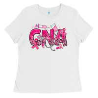 White breast cancer cna certified nursing assistant Ladies Tee - JahusDesignShop