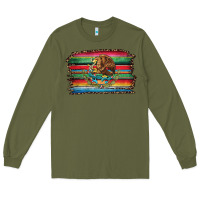 Army Green serape leopard mexican flag Long Sleeve Tee - Jasminsmagicworld