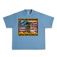 Pebble Blue westerm usa army boots Urban Heavy Tee - Artiststas