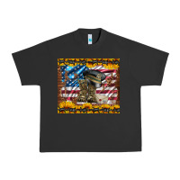Pigment Black westerm usa army boots Urban Heavy Tee - Artiststas
