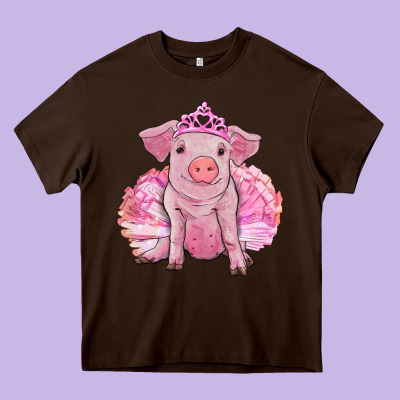 Heavy Core Tee balerina pig with tutu