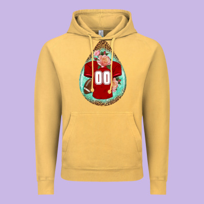 American Football And Western Roses Teardrop Vintage Hoodie Designed By Bundleandbundleshop