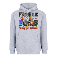 Heather Grey fragile like a bomb ready to explode Heavyweight Hoodie - Artiststas