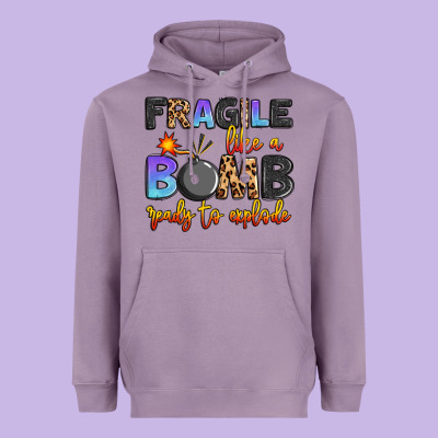 Fragile Like A Bomb Ready To Explode Heavyweight Hoodie Designed By Artiststas