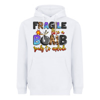 White fragile like a bomb ready to explode Heavyweight Hoodie - Artiststas