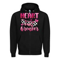 Black heart breaker Zipper Hoodie - MaliasSmallBusiness