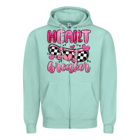 Seafoam heart breaker Zipper Hoodie - MaliasSmallBusiness