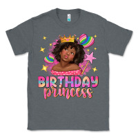 Charcoal Heather birthday princess with afro girl Classic Tee - NancyCooperArtShop