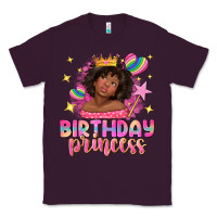 Plum birthday princess with afro girl Classic Tee - NancyCooperArtShop