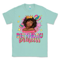 Seafoam birthday princess with afro girl Classic Tee - NancyCooperArtShop