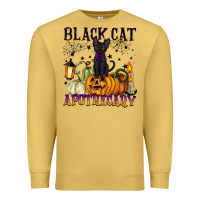 Antique Gold black cat apothecary Premium Sweatshirt - BarkalooDesign