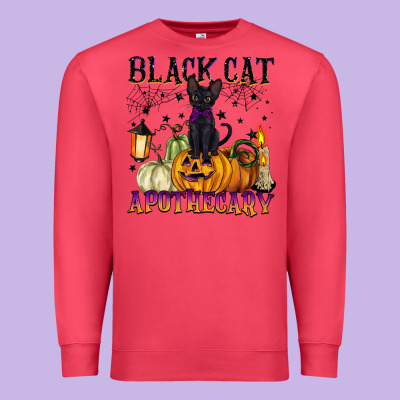 Black Cat Apothecary Premium Sweatshirt Designed By Barkaloodesign
