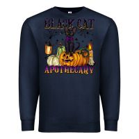 Navy black cat apothecary Premium Sweatshirt - BarkalooDesign
