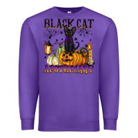Purple black cat apothecary Premium Sweatshirt - BarkalooDesign