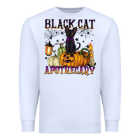 White black cat apothecary Premium Sweatshirt - BarkalooDesign