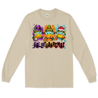 Mushroom Happy Hallothanksmas school bus Long Sleeve Tee - NancyCooperArtShop