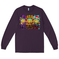 Plum Happy Hallothanksmas school bus Long Sleeve Tee - NancyCooperArtShop