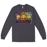 Smoke Happy Hallothanksmas school bus Long Sleeve Tee - NancyCooperArtShop