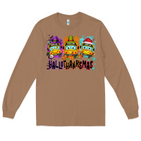 Toasted Coconut Happy Hallothanksmas school bus Long Sleeve Tee - NancyCooperArtShop