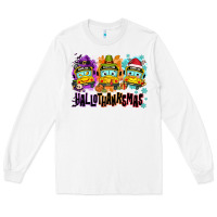 White Happy Hallothanksmas school bus Long Sleeve Tee - NancyCooperArtShop