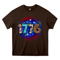 Chocolate Brown western 1776 4th of july billie wilder Heavy Core Tee - texasbilliewilder