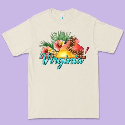 Summer Virginia Premium Tee Designed By Texasbilliewilder