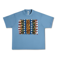 Pebble Blue usa army pattern brushstroke Urban Heavy Tee - Artiststas