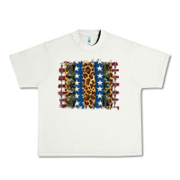 Pistachio usa army pattern brushstroke Urban Heavy Tee - Artiststas